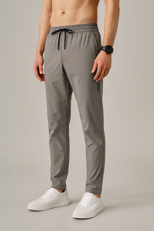 Men Solid Black, Grey Track Pants ( Pack of 2 )