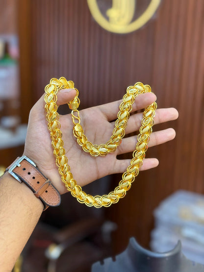 Hand made chain with Premium Golden Coating