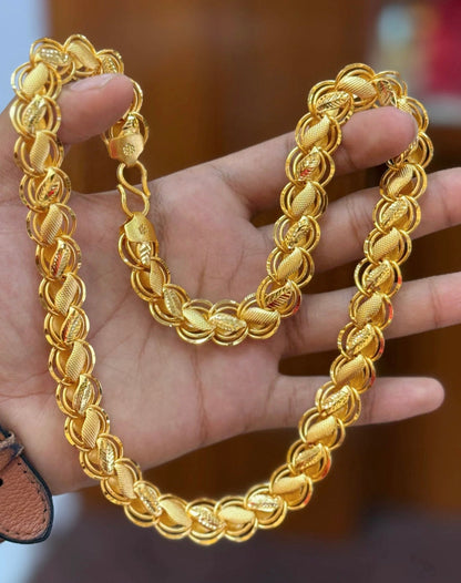 Hand made chain with Premium Golden Coating